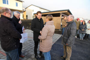 Neue geförderte Maisonettwohnungen der SG ENNSTAL in der Jadegasse Fohnsdorf bei der offiziellen Übergabe.