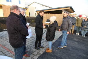 Neue geförderte Maisonettwohnungen der SG ENNSTAL in der Jadegasse Fohnsdorf bei der offiziellen Übergabe.
