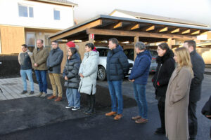 Neue geförderte Maisonettwohnungen der SG ENNSTAL in der Jadegasse Fohnsdorf bei der offiziellen Übergabe.